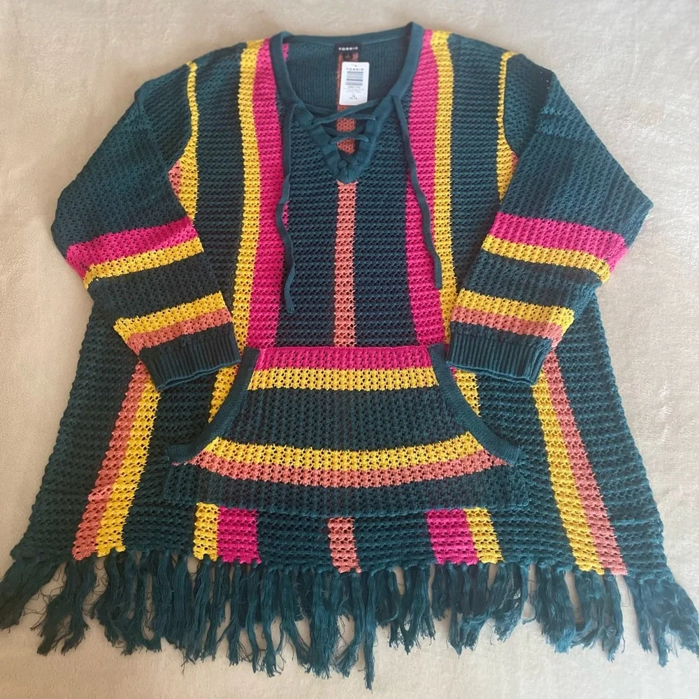 Torrid Pullover Striped V-Neck Sweater - Sizes 1X, 2X, 3X - Picture 7 of 13